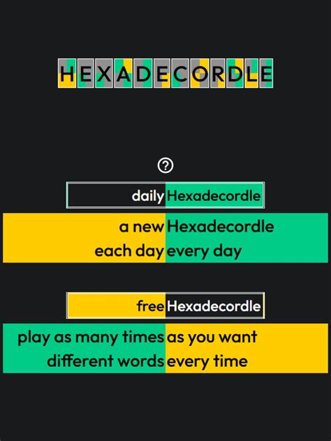 play as much. . Hexadecordle game